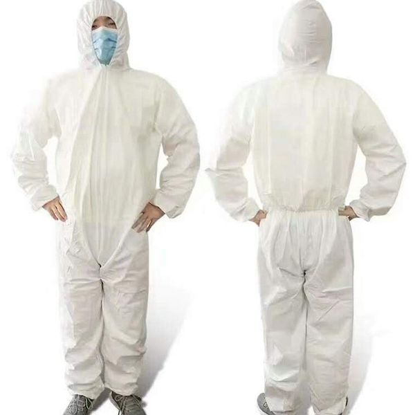 

protective clothing with hood coverall disposable anti-epidemic antibacterial isolation suit for staff dust-proof coveralls for outdoor work