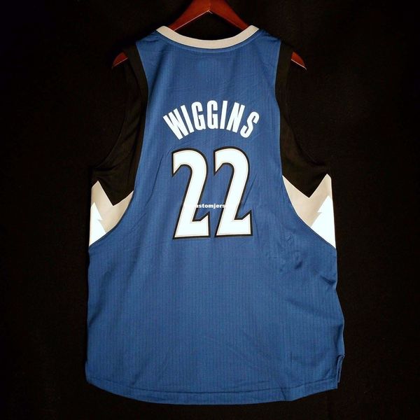 

100% stitched andrew wiggins vest home jersey 52 mens vest size xs-6xl stitched basketball jerseys ncaa, Black;blue