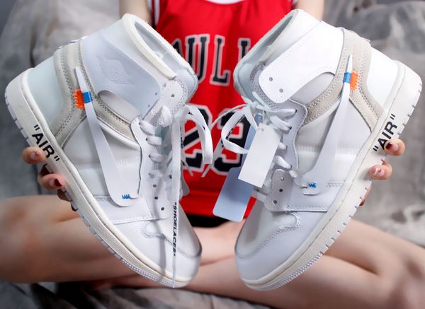 

nÃ­ke air jÃ²rdan high og unc basketball banned off w white retro toe men women travis scotts x 1s not for resale presto v2 sneakers 081, Black