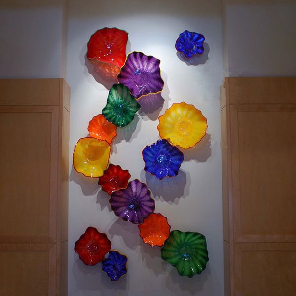 

handmade blown glass wall lamps american style customized murano flower wall sconce art design wall decor ing