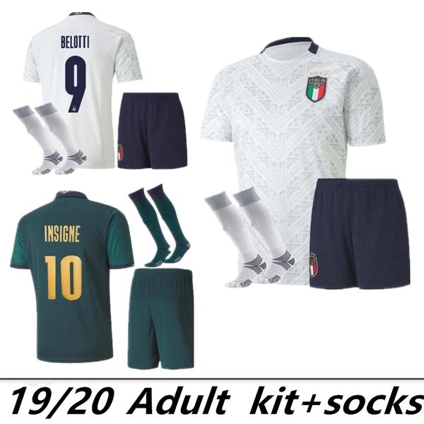

19 20 italy soccer jerseys insigne immobile 2019 2020 away third kit italy renaissance jersey mens uniform kids belotti football shirt, Black
