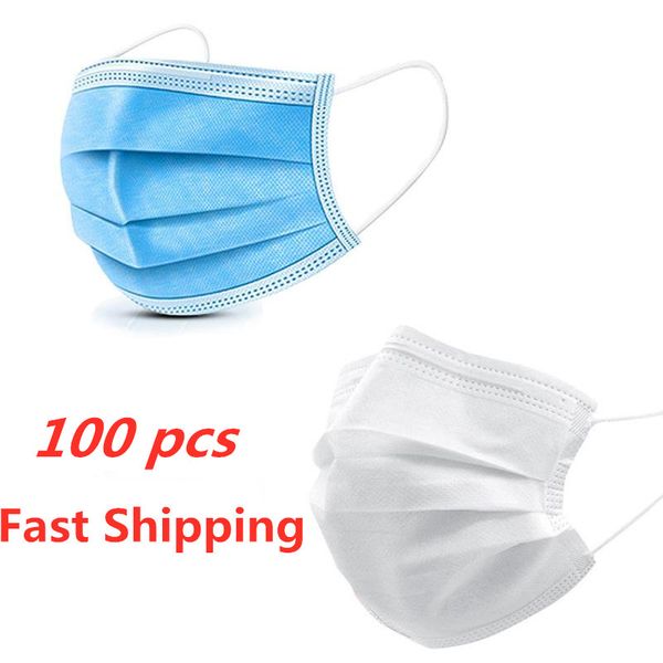 

wholesale mask 100 pcs disposable elastic mouth soft breathable face mask anti dust breathable pink white ramdom sent