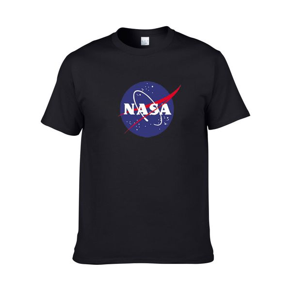 

2020 белого NASA Space тенниска ретро футболка Harajuku Мужчина Хлопок Рубашка NASA График тенниска вскользь белые черные рубашки мужчин тройников