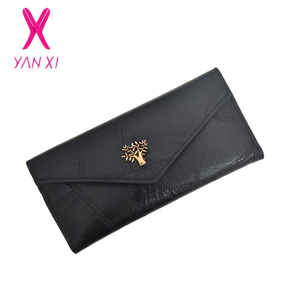 

new 2019 pu leather long wallet purse design women wallet travel purses / money wallets, Black