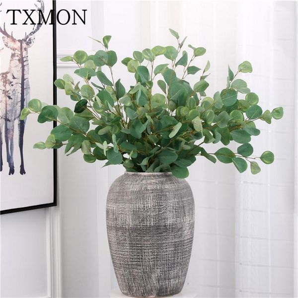 

simulation 90cm green plant eucalyptus artificial silk fake flower holiday home living room study decorative bottle flower