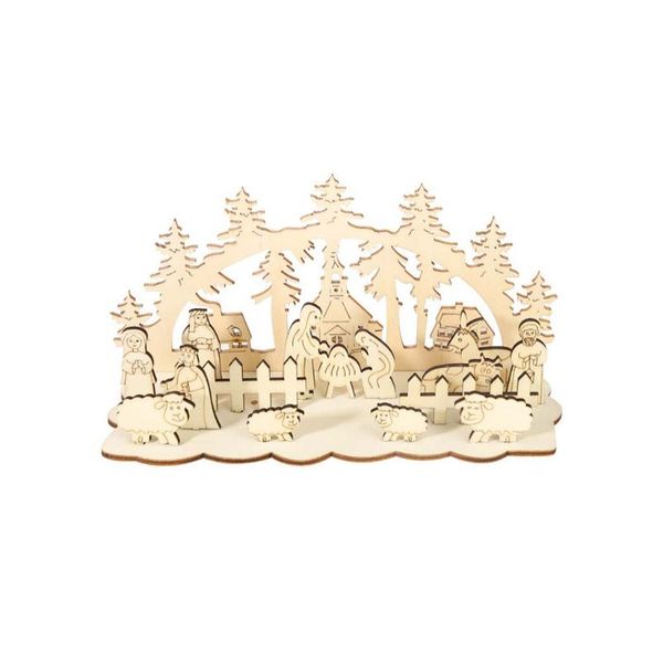 

diy ornaments christmas wooden decoration wood craft santa children's creative gift desk accessories for home bar shopping mall