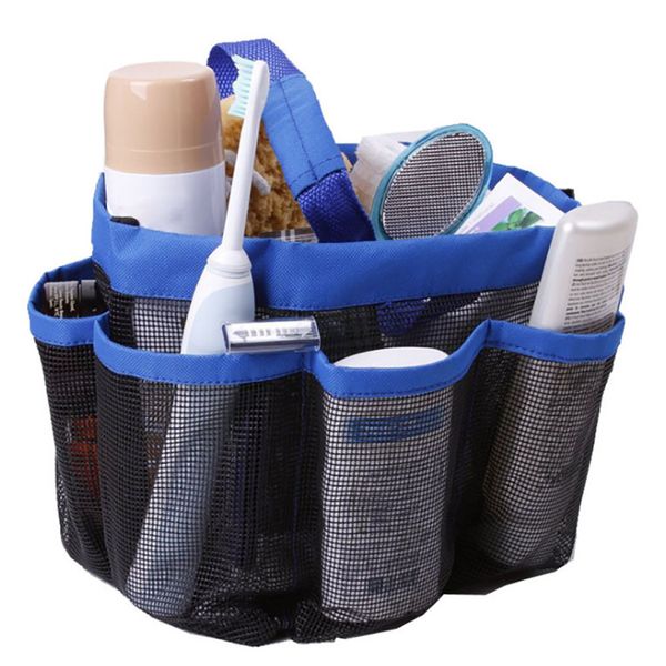 

1pc creative foldable 8 grid oxford fine mesh storage bag draining bathroom toiletries storage sort out stylish makeup organizer