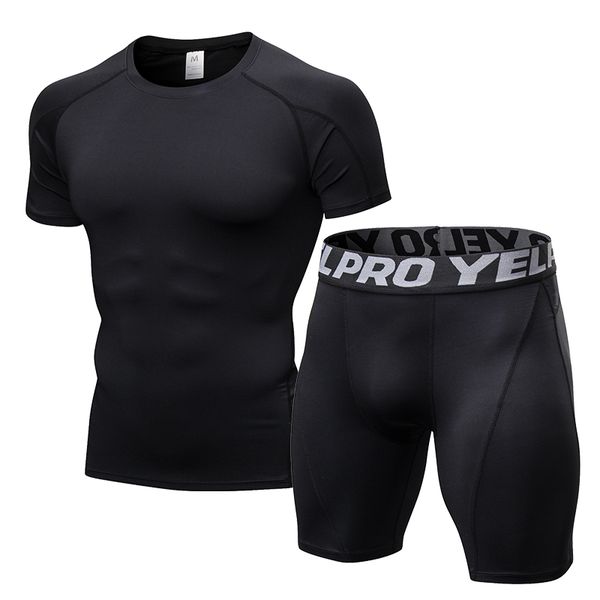 

rashgard kit gym clothing men bodybuilding tracksuit men sports suits fitness sportswear man jogging suit dry fit compression, Black;blue