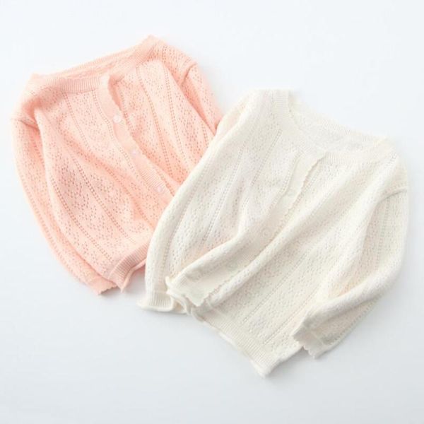 

autumn summer baby toddler clothes hollow out knitted girl sweaters cardigan shawl coat for girls kids jacket children outerwear, Blue