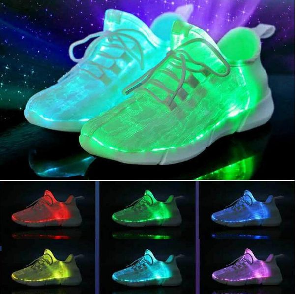 

luminous optic fiber light up shoes luminous glowing sneakers new led shoes eur 36-45 usb rechargeable sneakers with box 10pc, Black