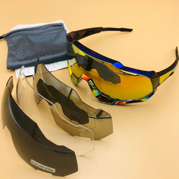 

4 lens pro polarized bicycle eyewear 2019 sport cycling glasses mtb riding running goggles road racing bike sunglasses men women