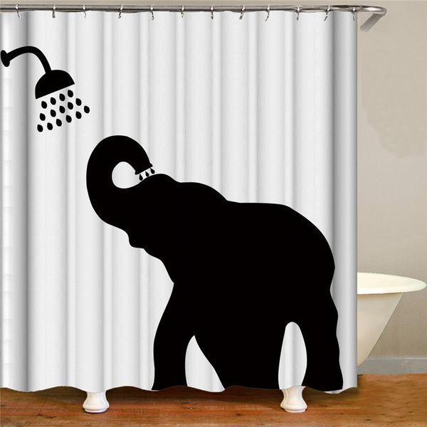 

elephant flamingo multi-pattern animal shower curtain 3d polyester fabric waterproof mildew bathroom shower curtain