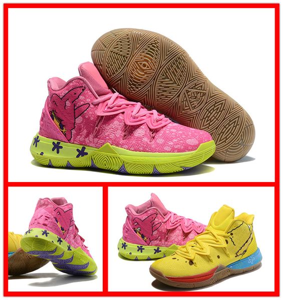 

sponge bob kyrie 5 opti yellow lotus pink star men basketball shoes sneaker room iring 5 hearts university red mens sports trainer