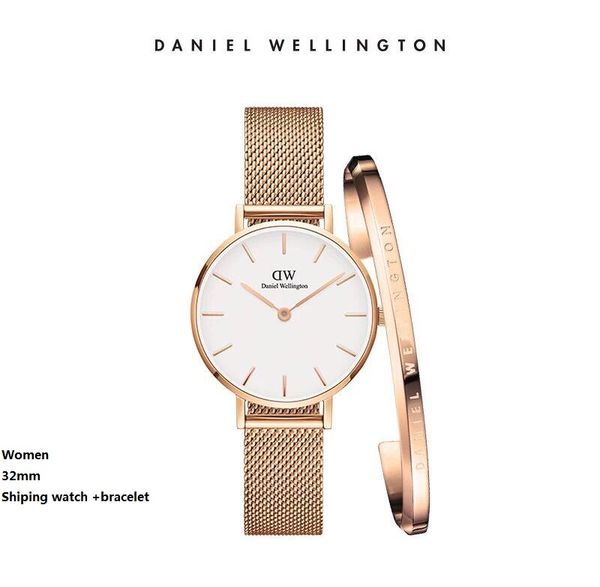 

Тенденция Девушки Стальная полоса Даниэль Веллингтон часы 32мм 36мм женские часы Роскошные кварцевые часы DW Часы Relogio Feminino Montre Femme