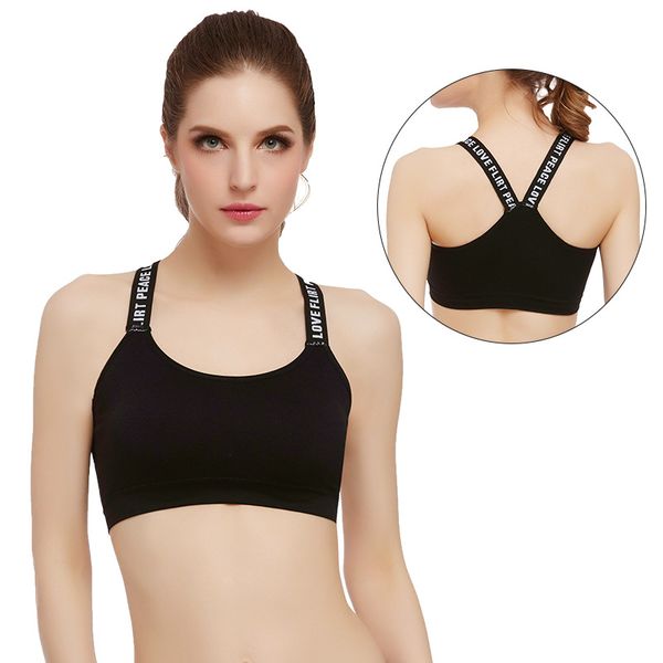 

спорт бюстгальтеры для женщин бесшовные lingerie top фитнес brassiere y ремень gym бег проложенный бюстгальтер спортивный жилет нижнее белье, Red;black