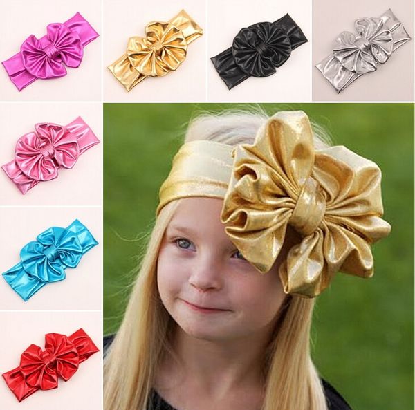 

2019 baby gilding gold bowknot bunny ears headbands kids infant luxury head bands ribbons headwear children's hair accessories party gi, Slivery;white