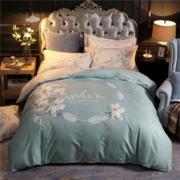 100 Cotton Floral Print Bedding Set Queen King Size Duvet Cover
