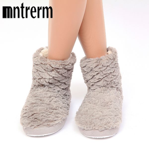 

mntrerm женский soft подкладка с хлопчатобумажной ткани плюша женщины крытый главная теплый повседневный длинный тюбе тапочки y200706, Black