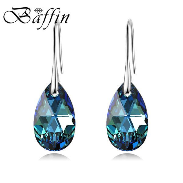 

baffin korean pear-shaped drop earrings for women genuine crystals from swarovski silver color big pendant pendientes 2019 gift