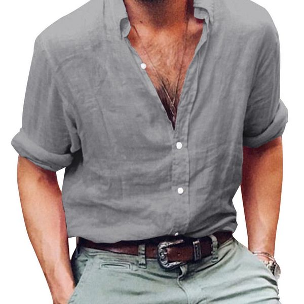 camisas de lino hombre