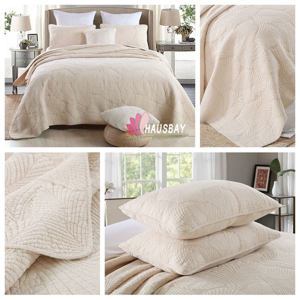 

100% хлопок quilt set 3шт омывается хлопок одеяла ватные покрывала кровать титульных листов bird printed покрывало set king size qt010