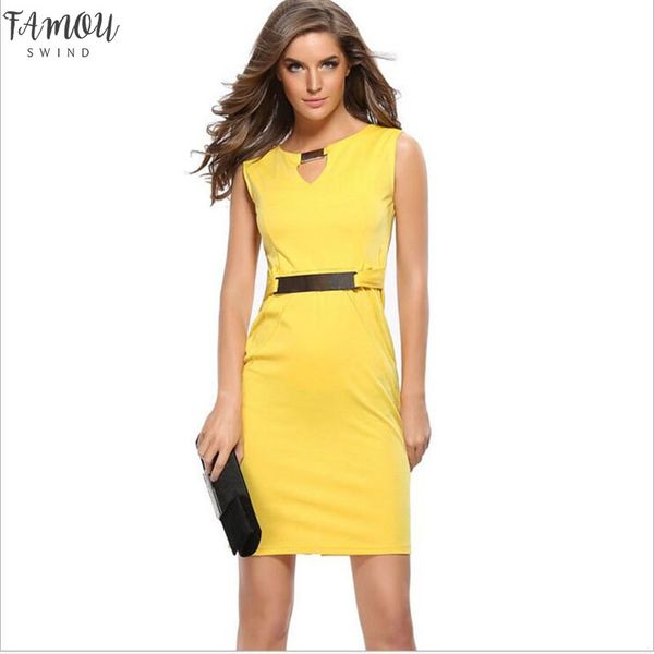 

owlprincess summer sleeveless v-neck solid vestidos knee-length elbise bodycon dress office work for women casual ol dresses, Black;gray