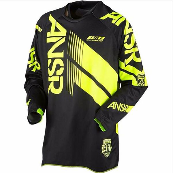 

2020 answer riding motocross mountain bike mx moto gp downhill quick dry long sleeve cross t shirt clothing racing, Black;red