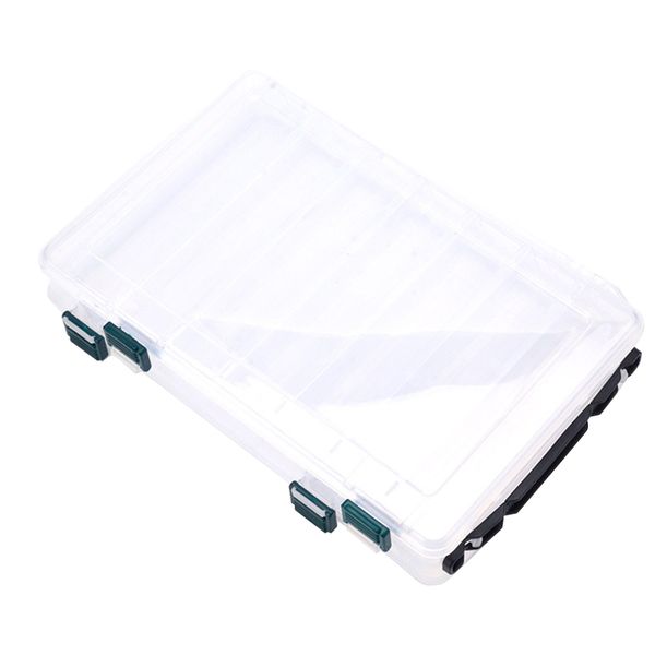 

protective double layer with handle organizer bait storage quick drain portable wear resistant fishing lure box large capacity
