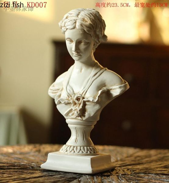 

european and american village girl head gold crafts resin furnishings furnishings venus goddess head ornaments