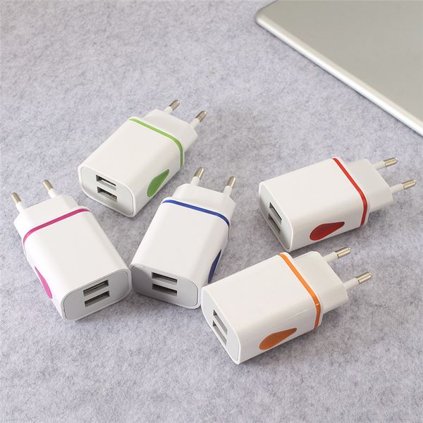 Wassertropfen leuchten LED Dual USB Ports Home Adapter AC US EU Stecker Wandladegerät für Smartphone