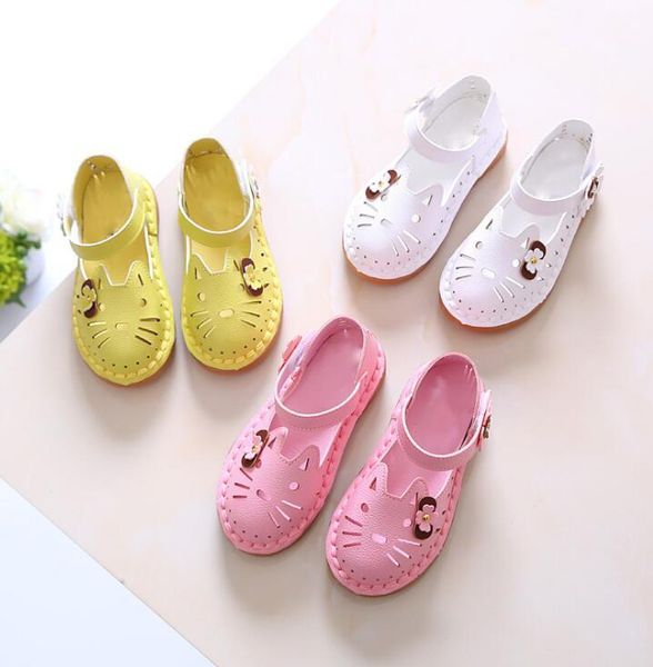 

spring summer kids fashion beach sandals fashion 2018 children hollow out breathable cartoon shoes for girls antislip cute shoes, Black;red