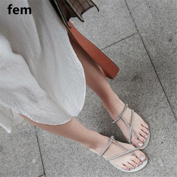 

женщина флип-флоп сандалии кристалл сияющий обувь лето 2020 сжатый стиль большие обувь женщины стразы слайды крест связали женщина слип, Black