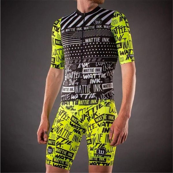 

wattie ink 2020 summer short sleeve suit bike knitting jersey sets maillot ropa ciclismo bicycle cycling clothes bicycle kit, Black;blue