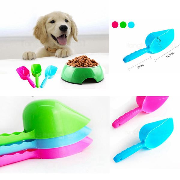 2019 Dog Shovels Pet Plastic Food Feeder Multi Color Portable Cat