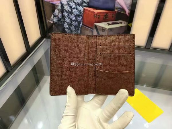 

famous designer passport cover card holder men/women card holder purse 61732 id wallet bifold with box cx#120 bags
