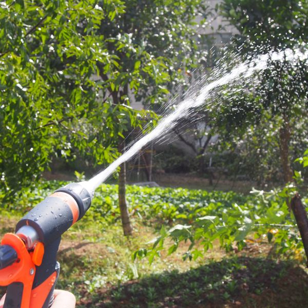 

garden 8 patterns hose nozzle watering spray high pressure plant water sprinkler irrigation supplies garden watering tools