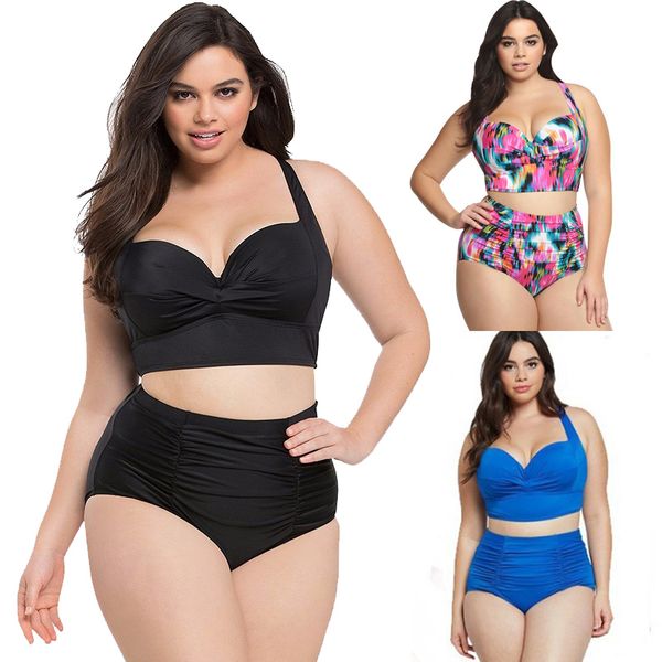 

4xl plus size bikini set women swimsuit large high waisted bathing suits swimwear brazilian bikinis 2019 2 piece swim suit