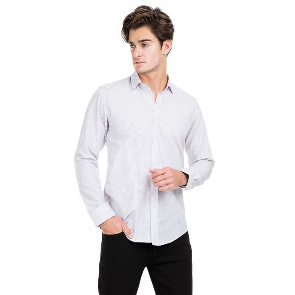 

buratti long-sleeve shirt male long-sleeve shirt 50118, White;black