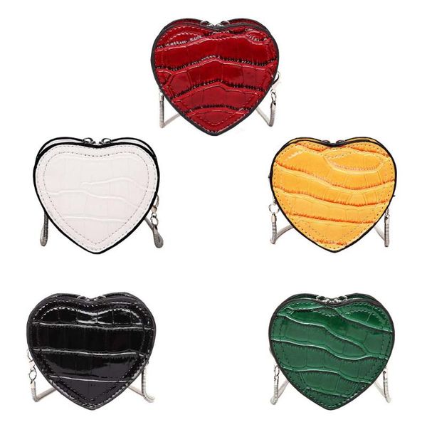 

mini love heart crossbody bag leather women chain lipstick shoulder handbag