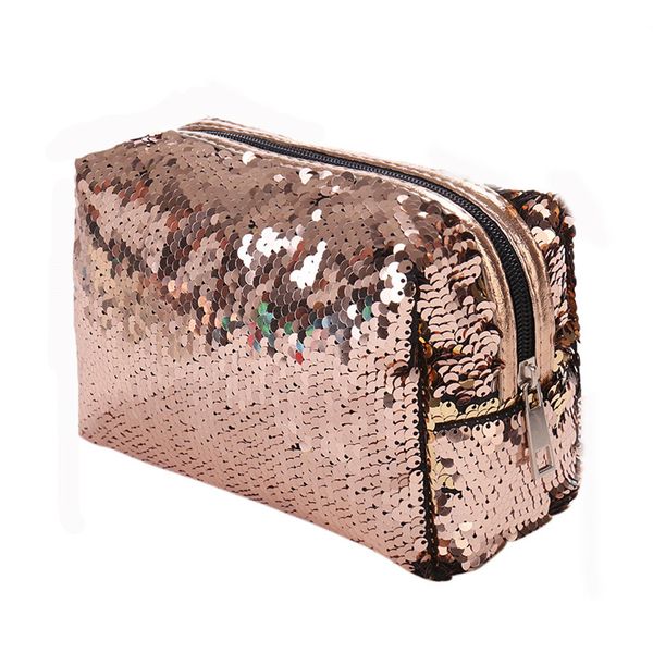 

fashion bag 2018 girls woman fashion solid color makeup pouch women bling sequins handbag tote ladies purse #40