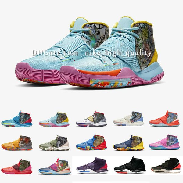 

кирие 6 vi pre-heat basketbal обувь ирвинга 6s женщины дети мальчики дети кроссовки 11 городских города с оригинальным размером коробки us4, Black
