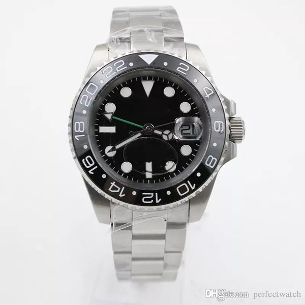 

2018 мужские часы gmt серии 116710 высокого качества керамический ободок мужские автоматические механические часы бизнес бесплатная доставка, Slivery;brown