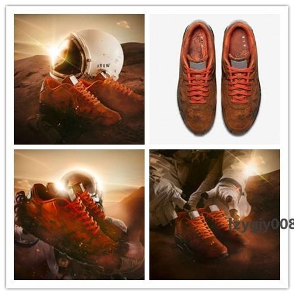 

2019 new 90 mars landing running shoes men 3m reflection sneakers pig eight leather material fashion outdoor sport jogging shoes 40-46