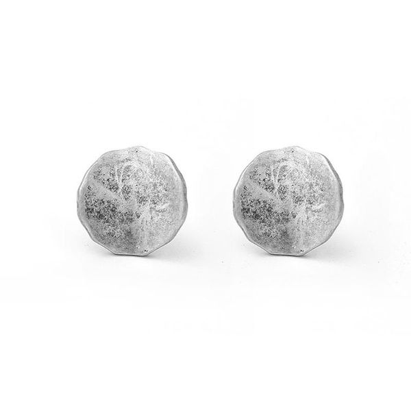 

fabala retro earrings europe round circle simple modern vintage stud, Golden;silver