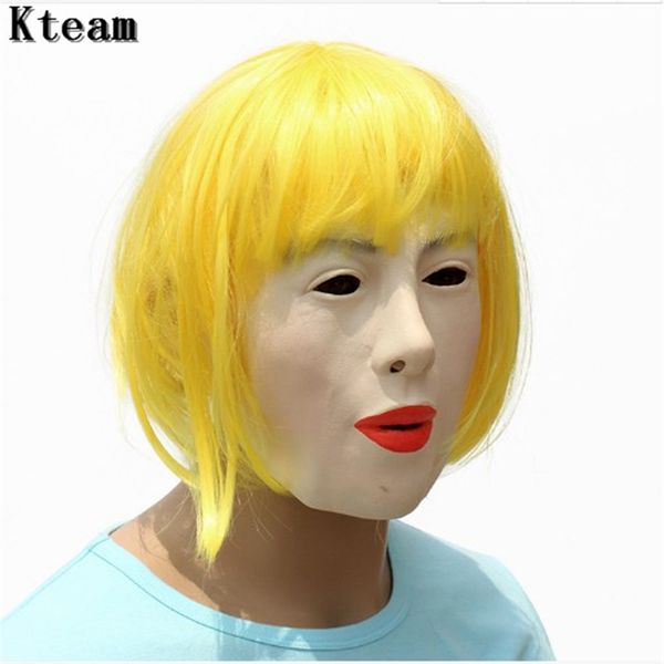 

realistic female mask for halloween human female masquerade latex party mask girl crossdress costume cosplay mask