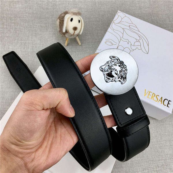 

versace belt medusa дизайнерский роскошный кожаный ремень роскошный высококачественный модный бренд кожаный ремень мода пряжка последняя шир, Black;brown