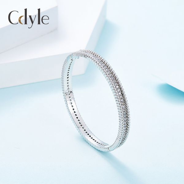 

fashion-simple high-end diamond bracelet ladies opening crystal bracelet, Black