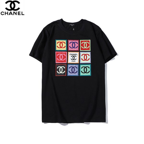 

summer short sleeve t-shirt embroidered round neck t-shirt men's casual t-shirt men's and women's short sleeve 06, White