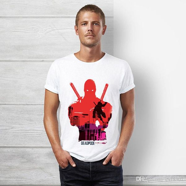 

marvel comics супергерой x-men росомаха футболка летние мужчины с коротким рукавом дэдпул футболка паук топы тройник дизайнер футболка роско, White;black