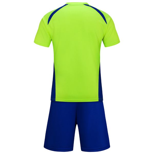 

men blank double-sided football team uniforms kits sports clothes tracksuits personality customized football sets with shorts c03-24, Blue;black